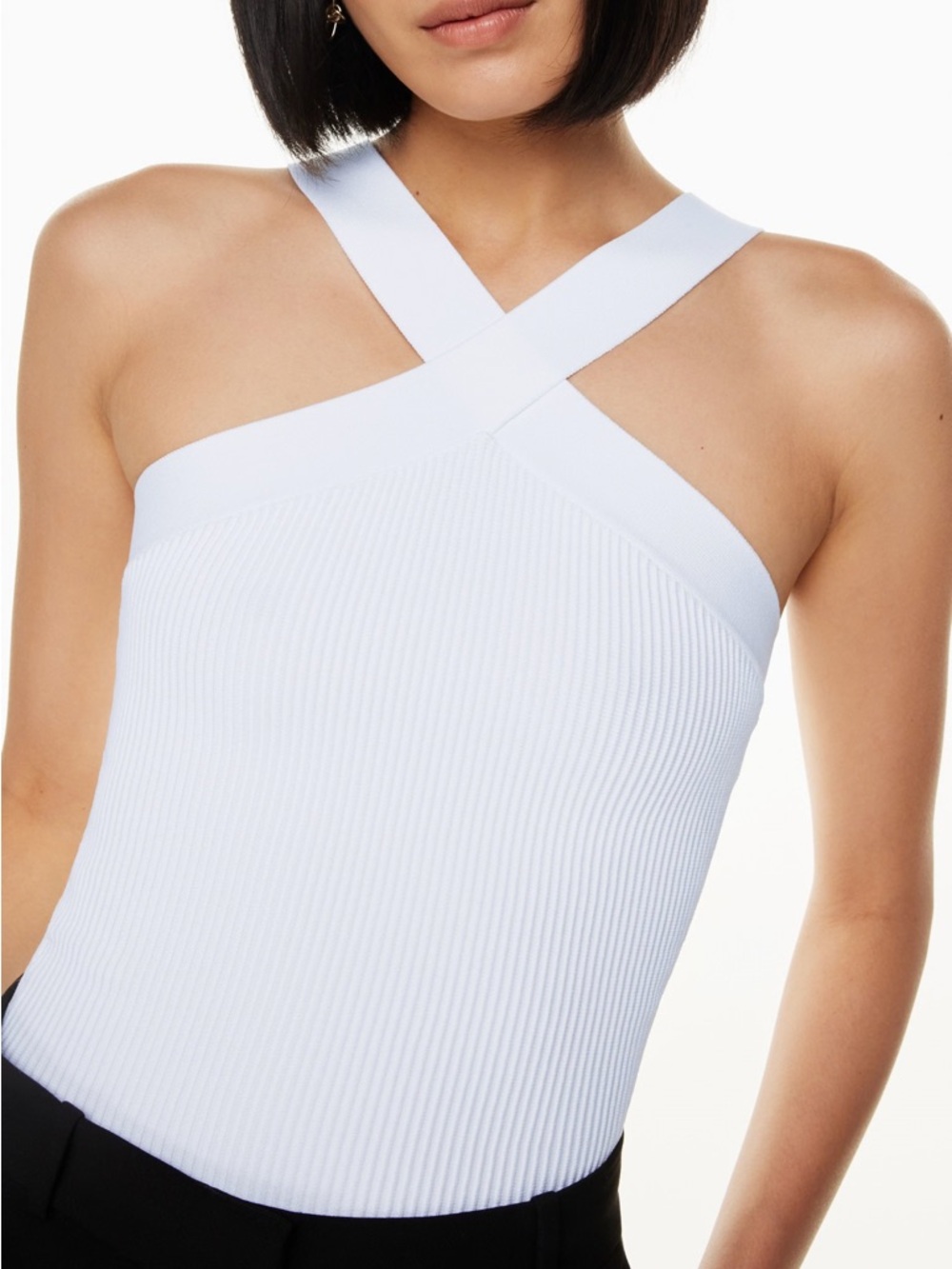 Aritzia Babaton Sculpt Knit Criss Cross Tank